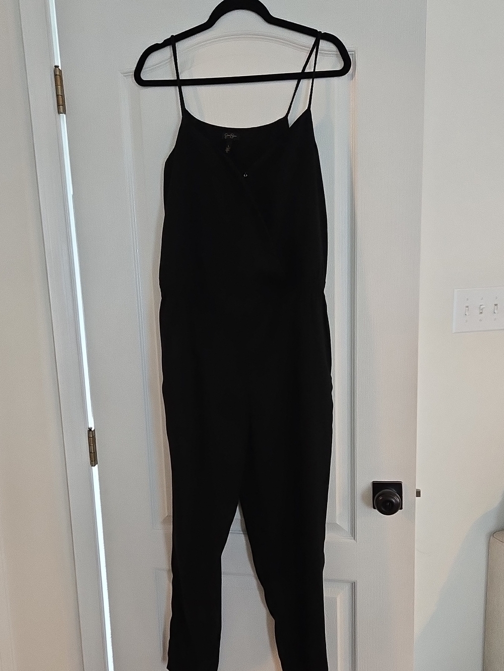 Jessica Simpson Black Spaghetti-Strap Jumpsuit